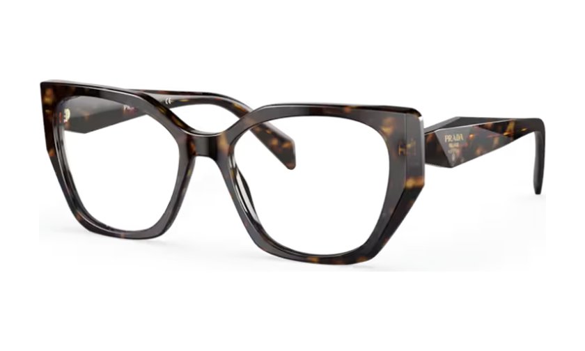 Prada tortoiseshell geometric optical frames