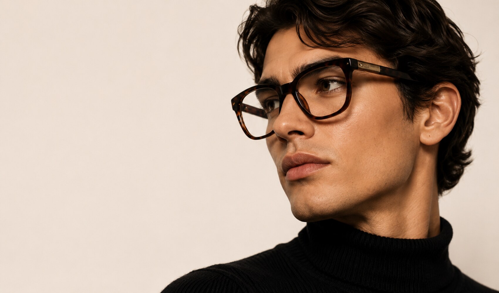 Model wearing premium eyewear
