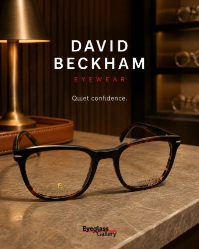 David Beckham tortoiseshell eyeglasses