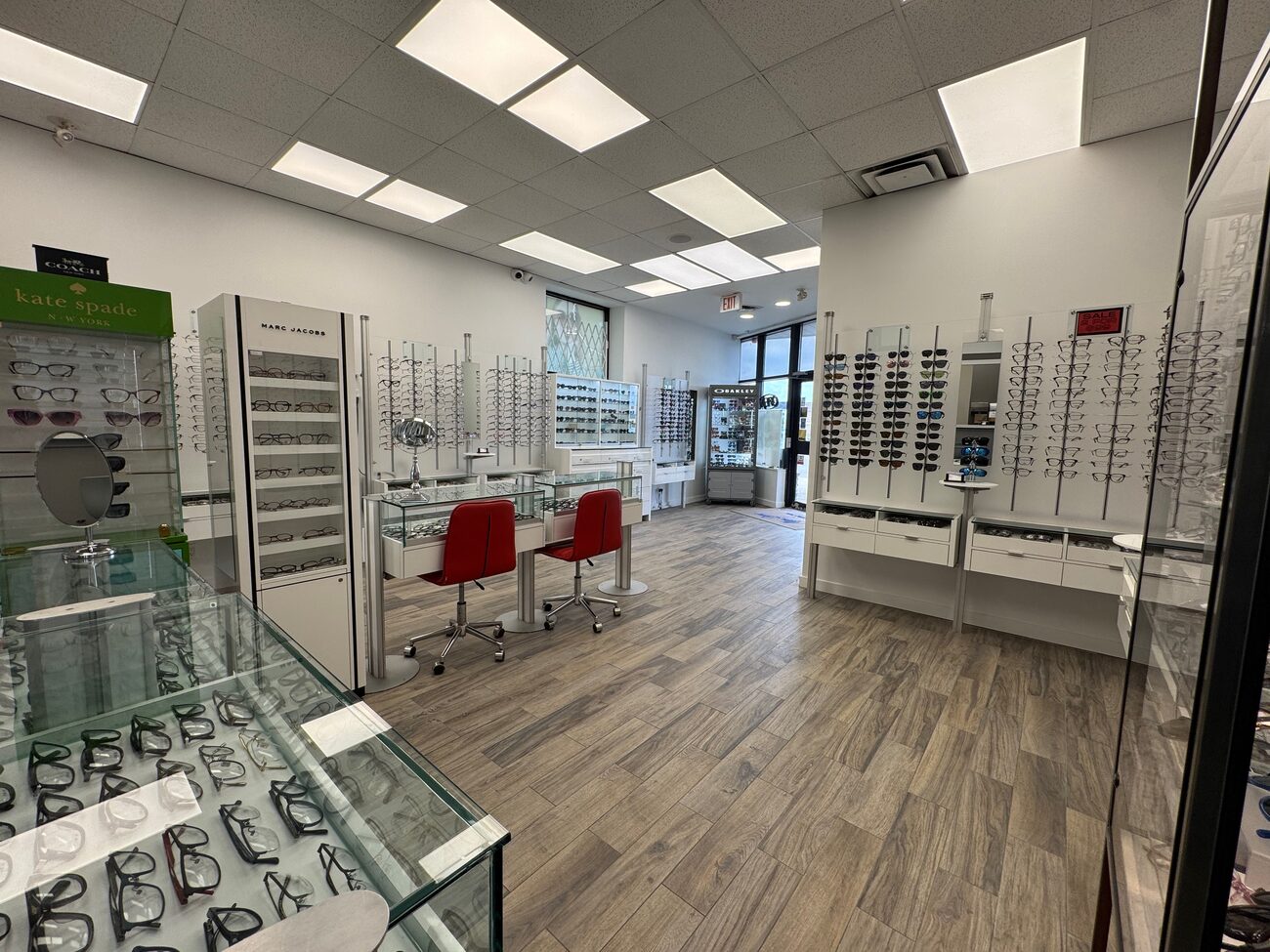 Sunglasses collection on display